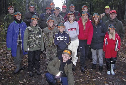 Här är hela gänget som deltog i fadderjakten.