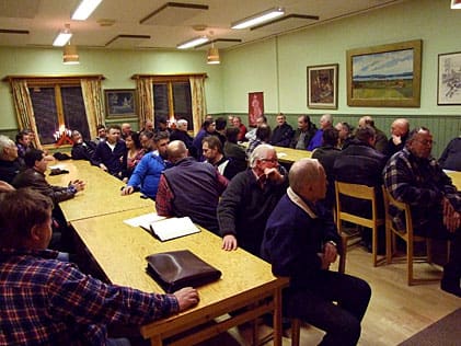 Mötesdeltagarna på Mora Norra jaktvårdskrets.