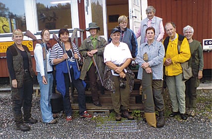Gänget från JRF i Roslagen samlade för lerduveskytte.