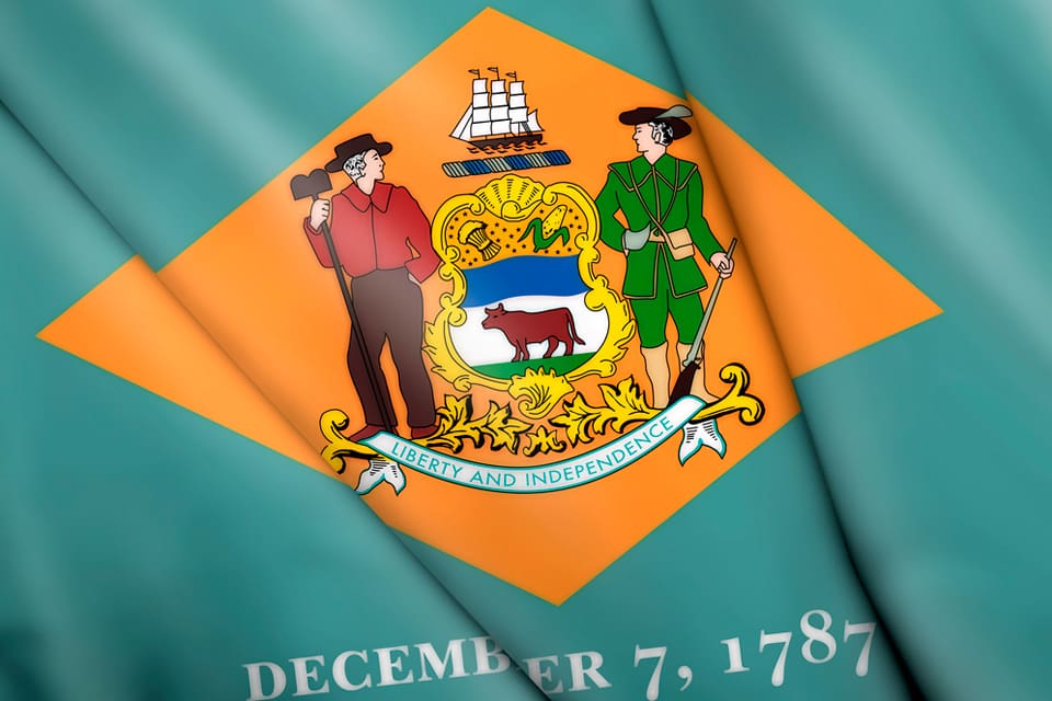 I den amerikanska delstaten Delaware (vars flagga visas här ovan) tas förbudet mot att jaga på söndagar delvis bort.