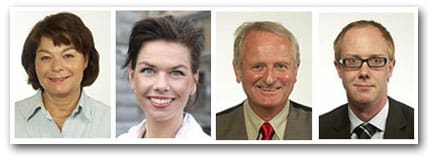 Centerpartisterna Solveig Zander, Sofia Larsen, Jörgen Johansson och Claes Västerteg är kritiska till oppositionens rovdjurspolitik.