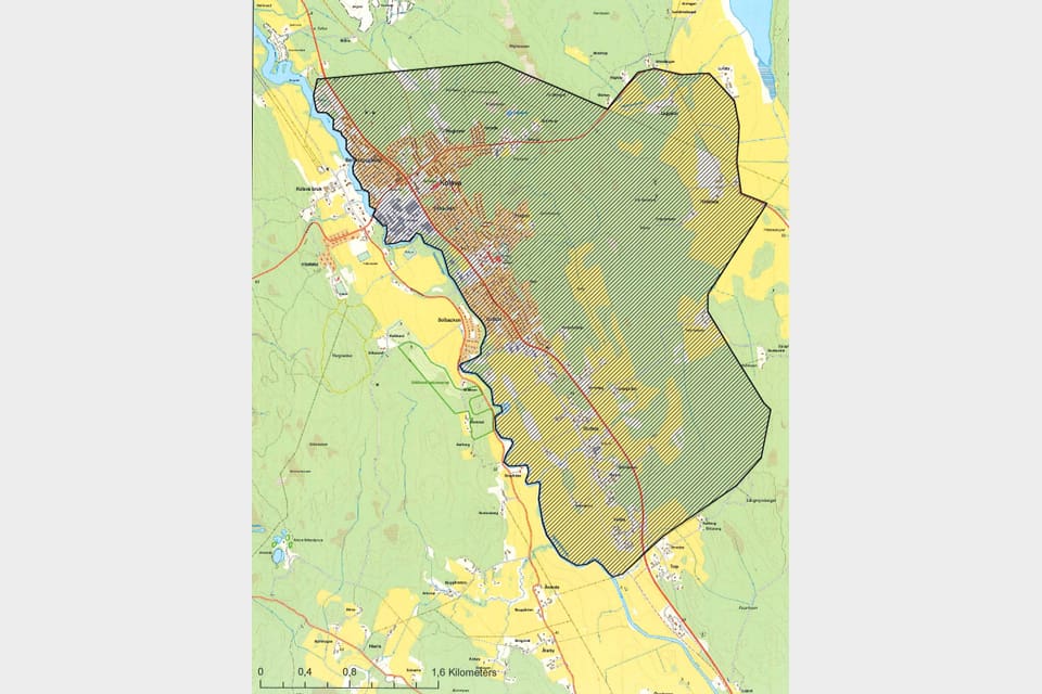 Skyddsjakten är begränsad till inne i Kolsva samt drygt 1,5 kilometer öster och sydost om tätorten.
