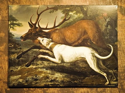 Hjortjakt. En av flera målningar med jaktscener av den berömde hovmålaren D. K. Ehrenstrahl.