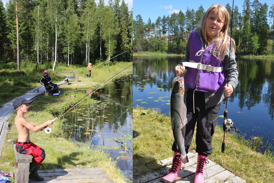 Elin fick en jätteregnbåge på JRF:s ungdomsläger i Grycksbo i Dalarna.