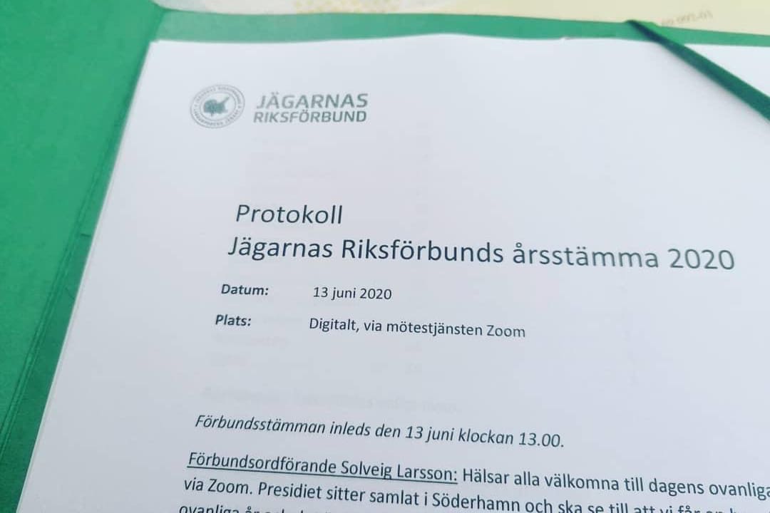 Årets förbundsstämma i JRF genomfördes digitalt via Zoom och presidiet satt samlat i Söderhamn.