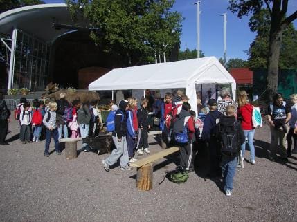Det var full fart vid Jägarnas Riksförbunds station hela tiden.