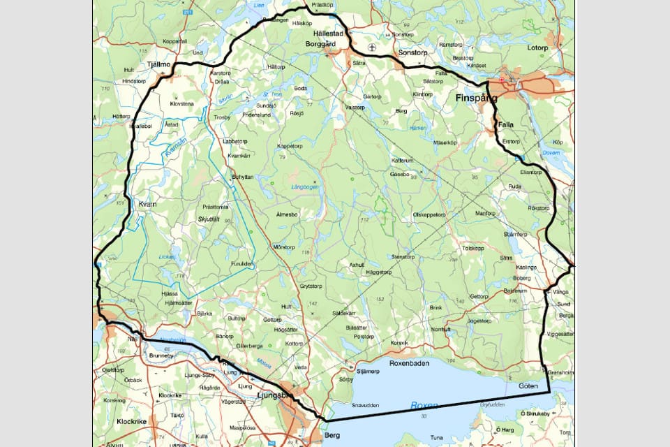 Länsstyrelsen har beslutat om skyddsjakt i det här området, norr om sjön Roxen.
