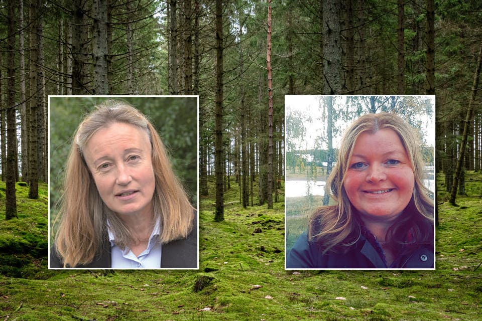Solveig Larsson, förbundsordförande i Jägarnas Riksförbund, och Victoria Kärrman, utesluten medlem.