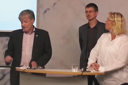 Gruppen bakom utredningsförslaget, Från vänster, Håkan Larsson, särskild utredare, Jens Andersson, ekolog och Nina Nordengren, jurist.