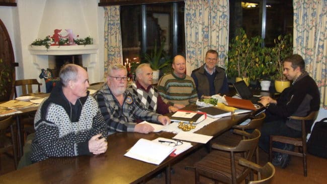 JRF-ledningen i Dalarna. Gunnar Håkansson, Malte Sandström, Göte Ersson, Björn Fredriksson, Jan Östberg och Magnus Mertin.