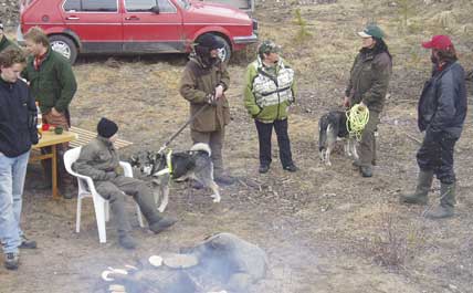 Några av deltagarna vid viltspårkursen i Luleå.