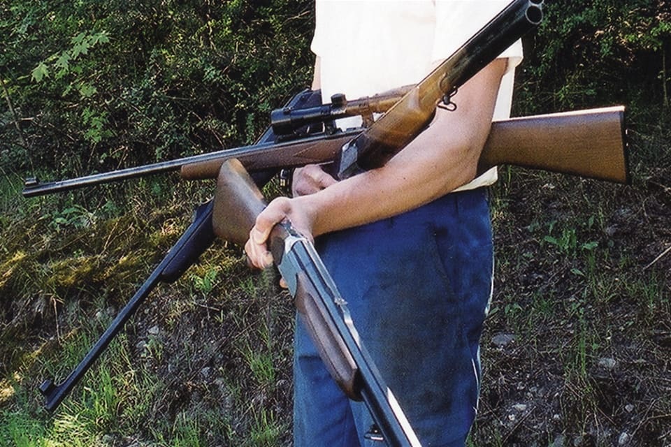 Sex vapen och ammunition stals vid inbrottet. Några misstänkta finns inte för närvarande. (arkivbild)